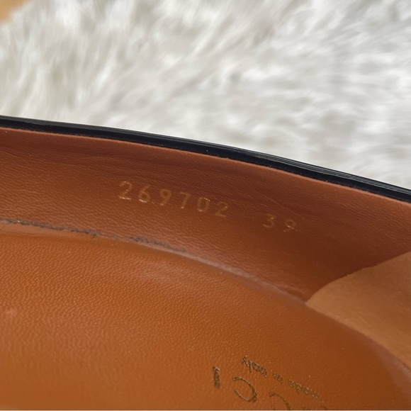 Gucci Black Patent Leather Round Toe Platform High Heel Pumps Size 39 - Picture 11 of 12